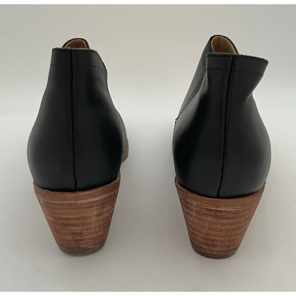 Nisolo Womens 9 Shoes Mia Everyday Bootie Black Leather Ankle Boots Stacked Heel - Picture 2 of 12